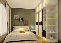 Small bedroom design built-in wardrobe