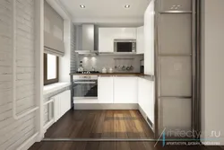 Kitchen layout in a two-room apartment photo