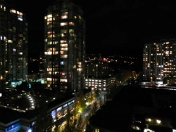 Night photo from the apartment window