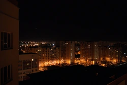 Ночное фото из окна квартиры