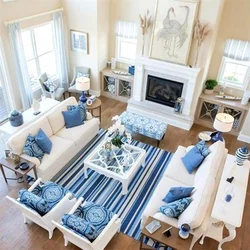 Nautical style living room design