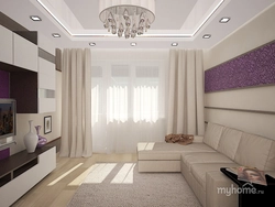 Design of a living room in Khrushchev 18 sq m