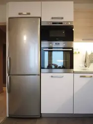 Kitchen design with separate refrigerator