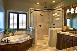 Bathroom design shower and bathtub