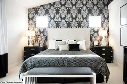 Combine modern wallpaper for the bedroom photo