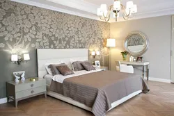 Combine modern wallpaper for the bedroom photo