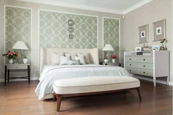 Combine modern wallpaper for the bedroom photo