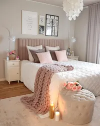 Cozy warm bedroom interior