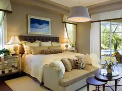 Cozy warm bedroom interior