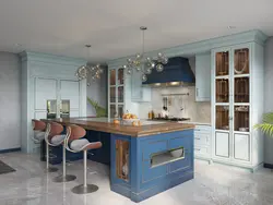 Kitchen Interior Classic Blue