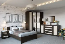 Bedroom with wenge furniture photo