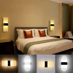 Çarpayının üstündəki yataq otağı üçün müasir divar lampaları