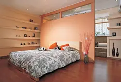 Partition in a room made of plasterboard photo bedroom