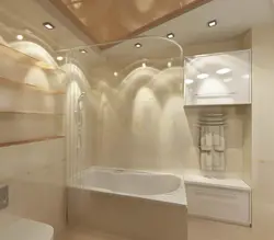 Пәтерде панельді үй ваннасының дизайнының фотосуреті