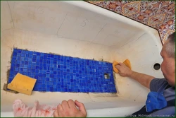 Как обклеить ванну фото