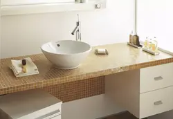 Танӯраи Дар Countertop Дар Акс Ҳаммом