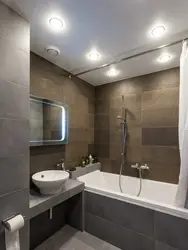 Gray brown bathroom design