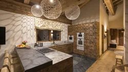 Photo of a kitchen with flexible stone