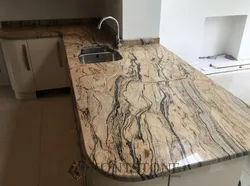 Photo of a kitchen with flexible stone