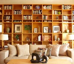 Bookshelves In The Living Room Interior
