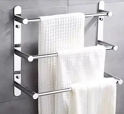 Bathroom towel holders in the interior