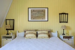 Painting A Bedroom In A Wooden House Photo