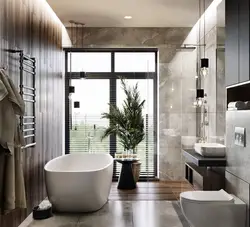Interior design of bath and toilet in modern style