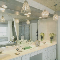 Photo Of Bathroom Ceiling With Chandelier