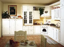 Kitchen design with corner stove