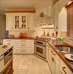 Kitchen Design With Corner Stove