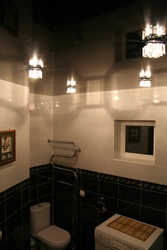 Bath design black ceiling