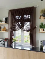 Fashionable curtains for the kitchen 2023 photos