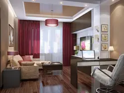 Дизайн дома с гостиной и две комнаты