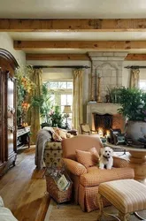Country Style In The Interior Of The Apartment Living Room