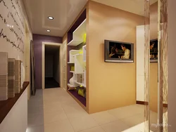 Panel ev fotoşəkilinin iki otaqlı mənzilində koridor dizaynı