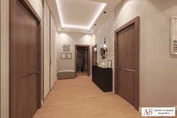 Hallway design in a two-room apartment of a panel house photo