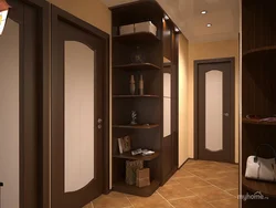 Hallway design in a two-room apartment of a panel house photo