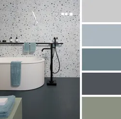 Bathtub color combination tiles photo