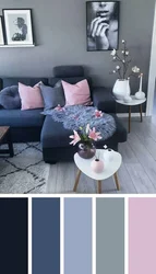 Colors Combined With Gray In The Bedroom Interior