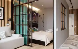 How to separate the bedroom from the living room with a partition photo
