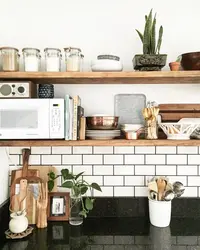 How To Place Shelves In The Kitchen Photo