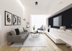 White walls in the living room design photo