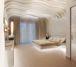 Bedroom Interior With Low Ceilings