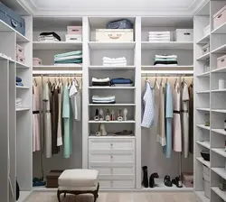 Дизайн полок в гардеробную
