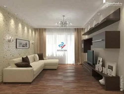 Интерьер гостиной 16 м с угловым диваном