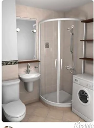 Design of bathrooms combined with a toilet and a washing machine shower