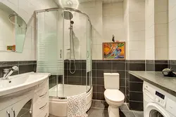 Design Of Bathrooms Combined With A Toilet And A Washing Machine Shower