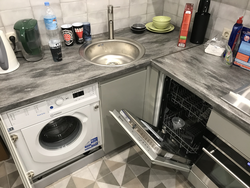 Kitchen Design With Dishwasher And Washing Machine