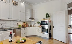 Дизайн белая кухня сканди