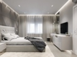 Bedroom design in a modern style inexpensively in an apartment